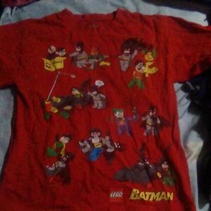 Lego Batman Red Kids Short Sleeve Tee